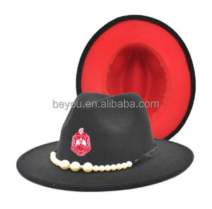 Delta 女士宽边牛仔帽 红黑珍珠青柠色希腊联谊会 DST 字母标志蓝黄色运动休闲冬季帽子 - Product Image 2