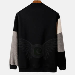 Deportes al aire libre poliéster en blanco personalizado impreso cuello redondo sudadera para hombres - Product Image 2