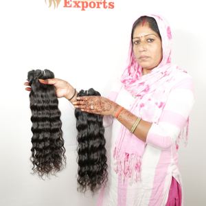 Extensiones de cabello humano de la India, extensiones de doble trama natural al por mayor para mujeres negras - Product Image 3
