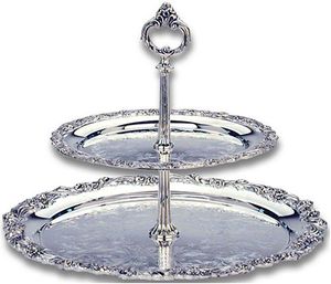 Classic Design TQC 2-Tier Aluminium Eco-Friendly <b>Cake</b> Stand Dishwasher Microwave Safe Finish Finest Quality Dessert <b>Server</b> Stand - Product Image 1