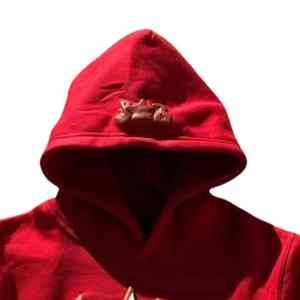 Sudadera con capucha de tejido polar de primera calidad, con estampado en relieve y ajuste holgado para un estilo urbano diario. - Product Image 4