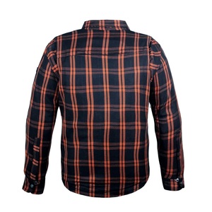 Chemise blindée à carreaux pour hommes et femmes, respirante, couleur personnalisable, anti-déchirure, vêtement de protection pour motards, fermeture éclair discrète, en coton pour la moto - Product Image 3