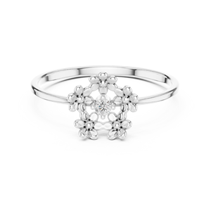 Bague solitaire 14K taille coussin en or - Product Image 4