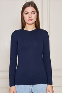 Sous-vêtements pour femmes, body à col rond et manches longues - Product Image 4