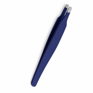 Pinzas para Cejas de Punta Inclinada Azul, de Acero Inoxidable, Ligeras, de Calidad Premium, para Dar Forma a las Cejas con Precisión, Herramienta de Belleza - Product Image 1