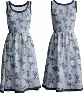 TrendyAttire mujer Vintage encaje gasa té-longitud sin mangas A-line cóctel fiesta Tank Top cuello redondo vestidos de diseño personalizado - Product Image 2