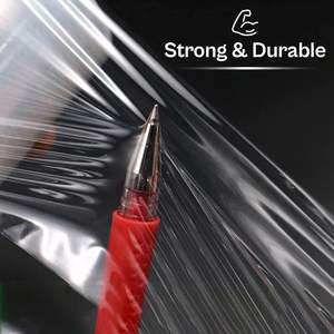 Mini Stretch <b>Wrap</b> Plastic Handle Heavy Duty 500% Stretch <b>Clear</b> High Gloss Reinforced Grade Plastic <b>Wrap</b> Industrial Strength - Product Image 5