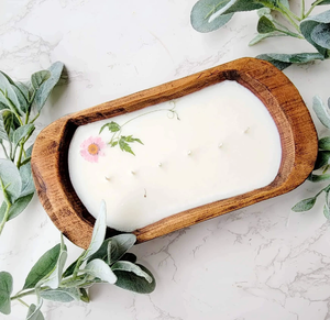 Tazón de masa de vela de granja rústica, tazón de masa de madera, diseño personalizable, fabricación de velas de cera, venta personalizada - Product Image 5