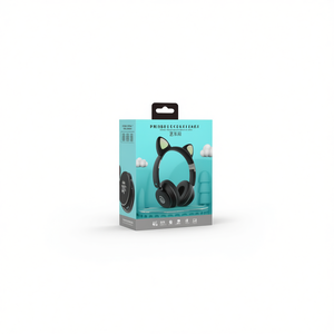 Audífonos Inalámbricos con Orejas de Gato T22 BT 5.0, Diseño Sobre la Oreja con Controlador Dinámico y Material Plástico para Juegos y Música - Product Image 2