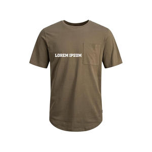 T-shirt tricoté de lettrage pour hommes de la meilleure qualité tous les styles de conceptions avec sérigraphie polyester/coton avec motif - Product Image 1