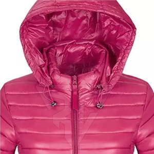 Veste matelassée imperméable et respirante à capuche pour femme, en nylon/polyester tricoté avec rembourrage en polyester, fabriquée en usine - Product Image 5