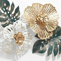 Antiek metalen wanddecoratie met bloemen- en bladmotief, decoratief hangend voor de woonkamer, geschikt voor Ramadan.