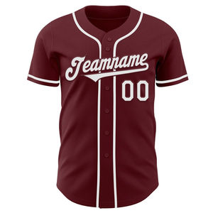 Uniformes de béisbol personalizados OEM para equipos, hechos con tela de poliéster ligera, estilo con botones, con impresión de nombre y número. - Product Image 5