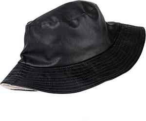 Sombrero de Pescador de Cuero PU Rojo Granate Liso de Moda Unisex de Primera Calidad, Impermeable y Resistente al Agua - Product Image 2