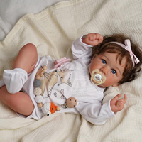 Poupée Reborn Saskia de Babeside, 20 pouces, nouveau-né, fille, cadeau, poupées Reborn, tête en vinyle, corps en tissu doux