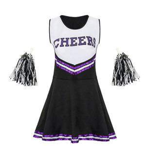 Meilleur prix, ensemble d'uniformes de cheerleading personnalisable à séchage rapide, haut et jupe de pom-pom girl, service OEM, tenue d'uniforme de cheerleading, 100% - Product Image 1