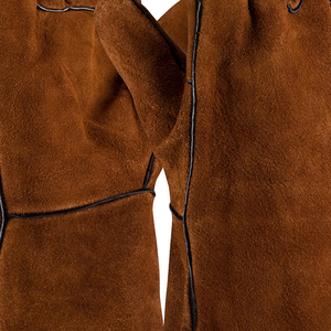 Vente en gros Gants de travail de sécurité antidérapants de 13 pouces en peau de chèvre en peau de mouton en cuir de vachette avec polyester pour le jardinage et le travail - Product Image 4