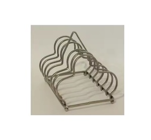 ชั้นวางขนมปังโลหะเคลือบเงาสีทองสไตล์วินเทจจัดระเบียบบ้านทันสมัยสำหรับวางขนมปังอาหารเช้าวางจาน - Product Image 2