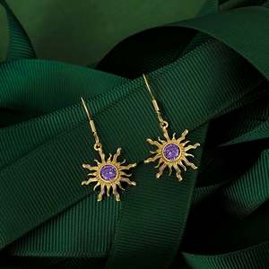 Boucles d'oreilles Jeulia Bohème en Améthyste et Or, Bijou Tendance, Idée Cadeau - Product Image 4