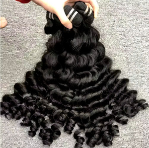 Extensions de cheveux humains Remy vietnamiens ondulés bouclés, double trame machine, cuticules alignées, sans nœuds, sans désordre, couleurs plus foncées uniquement - Product Image 3