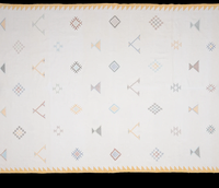 Tapis en sabra blanc marocain fait main avec symboles amazighs, lavable, pour toutes les saisons, décoration intérieure, tapis berbère en soie sabra