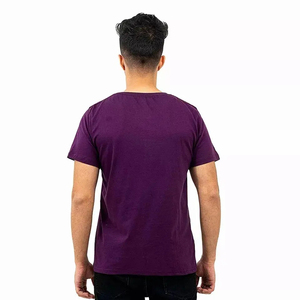 T-shirt à manches courtes pour homme, col rond, couleur unie, coupe classique, jersey en coton décontracté - Product Image 5