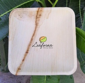 Assiettes carrées en feuille de palmier réutilisables et écologiques en gros Assiettes à dîner polyvalentes à texture en bois naturel pour les événements en vrac en vrac - Product Image 6
