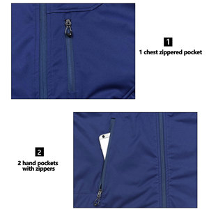 Gilet sans manches en polaire à col montant, plusieurs poches, respirant, service OEM, gilet softshell pour homme, vêtements d'extérieur légers, coupe-vent - Product Image 5