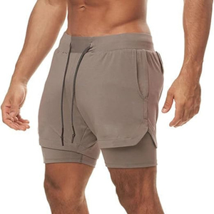 Short de course noir double couche pour homme, pantalon d'entraînement de gymnastique à séchage rapide, sport de plein air, jogging, bermuda pour éruption cutanée - Product Image 4