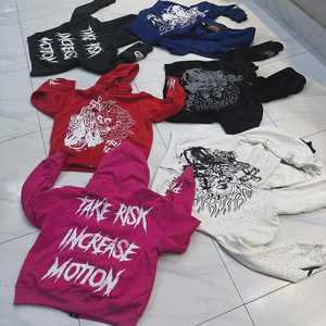 Ensemble pantalon de survêtement et sweat à capuche personnalisé de haute qualité, poids lourd, avec impression et lavage à l'acide en éponge française - Product Image 2