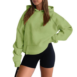Pull-over tricoté personnalisé pour femme avec logo sur le devant, col rond oversize, anti-boulochage, respirant, vente en gros, vêtements de sport, hiver - Product Image 1