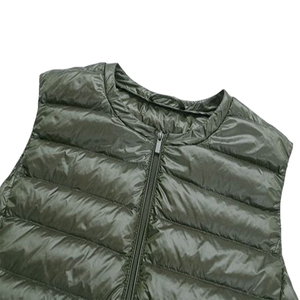 Gilet bouffant d'hiver sans manches à fermeture éclair avec logo personnalisé vêtements de rue Style manteau femmes gilets équestres gilets bouffants - Product Image 2