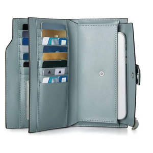 Vente en gros de portefeuille long en cuir Pu de haute qualité pour hommes portefeuille de voyage zippé étanche à la mode pour hommes - Product Image 3