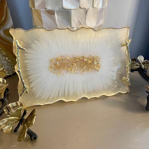 Luxury Handmade Resin Model Serving Tray with Fruit Design Custom Size for <b>Wedding</b> <b>Gifts</b> Bridal <b>Hampers</b> Wholesale Aaliyan Impex - Product Image 6