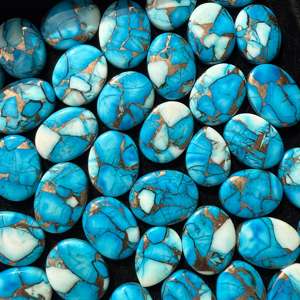 AAA + alta calidad tamaño personalizado Kingman turquesa cabujón Rosa cobre piedra preciosa Natural para DIY joyería hacer accesorio Suelto - Product Image 5