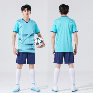 เครื่องแบบทีมฟุตบอลของผู้ชายเสื้อกีฬาแขนเสื้อชุดกีฬาสำหรับเด็กเครื่องแบบทีมฟุตบอลว่างเปล่า - Product Image 5