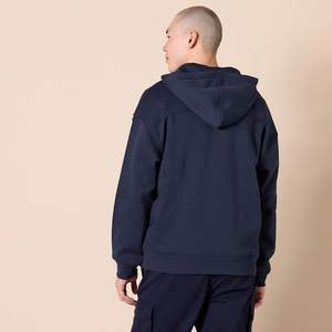 Sweat à capuche personnalisé OEM avec demi-zip, streetwear, bloc de couleur, manches raglan, pull-over, sweat à capuche en polaire vierge avec demi-zip pour homme - Product Image 2