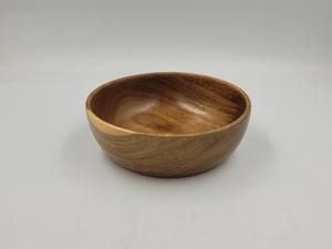 Bol en bois d'acacia de haute qualité D15H5 cm, écologique, minimaliste, Vietnam, Huhipro naturel pour le camping - Product Image 2