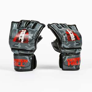 Guantes de Boxeo de Medio Dedo Warriors MMA, 12 oz, Cuero Sintético con Cierre de Cordones en la Muñeca, Logotipo Personalizable - Product Image 2
