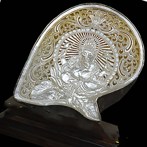 ไม้ถูพื้นสแตนเลสแบบผสมผสานรูปพระพิฆเนศแกะสลักเครื่องประดับเปลือกหอยด้วยเทคนิคดิบรูปสัตว์ - Product Image 2