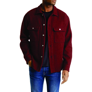 Chaqueta Clásica Personalizada con Estampado de Cuadros Sherpa, Chaqueta de Vestir con Cuello de Solapa para Hombre - Product Image 1