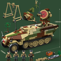 1/28 Ölçekli Sd.Kfz. 251 Alman Yarı Paletli Zırhlı Personel Taşıyıcı Muharebe Tankı Araç Yapım Bloğu Seti
