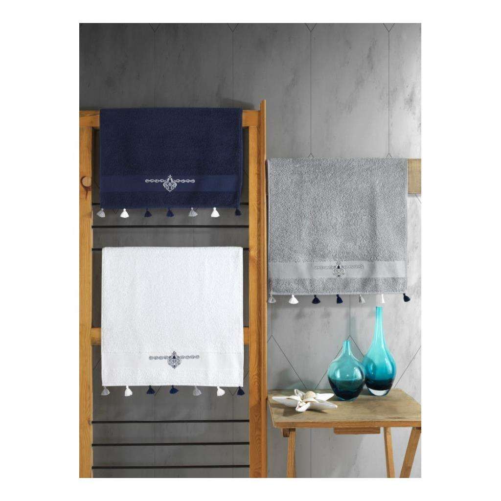 Bleu marine/Blanc/Gris