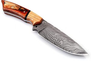 Calidad Premium personalizable Damasco acero S7 Skinner cuchillo de caza mango de madera para supervivencia Industrial Camping OEM disponible - Product Image 2