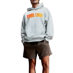 OEM <b>Men's</b> Thick Fleece Lined Cotton <b>Men's</b> <b>Grey</b> Hoodies Oversize High Quality Unisex Blank Custom Hoodie <b>Sweatshirt</b> 2025 - Product Image 1
