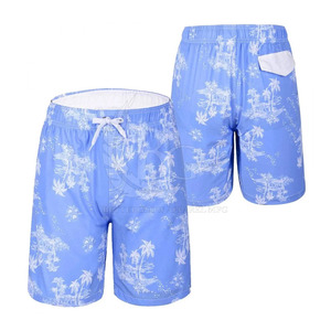 Pantalones cortos informales con cintura elástica y estampado liso de verano con logotipo personalizado, transpirables, de algodón y poliéster, hechos con sublimación, con logotipo personalizado teñido liso - Product Image 2