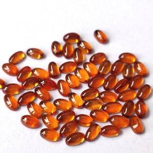 พลอยโกเมนเฮสโซไนท์ธรรมชาติทรงรี3X5มม. หลังแบนหินโกเมนแบบหลวมคุณภาพสูง - Product Image 3