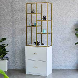 Vitrina de Exhibición KTB68182 de 65x40x180cm, Mueble de Madera de Caucho - Product Image 2