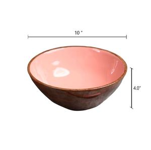 Encantador cuenco de madera impreso pintado a mano, acento de mesa decorativo para cocina, exhibición de comedor y uso de regalo - Product Image 2