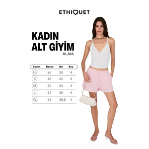 ETHIQUET ALAI Pantalones Cortos de Mujer con Cordón Ajustable, Doble Bolsillo y Tejido Waffle Suave 100% Algodón Orgánico - Product Image 5